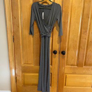 Gray Jersey Maxi Dress